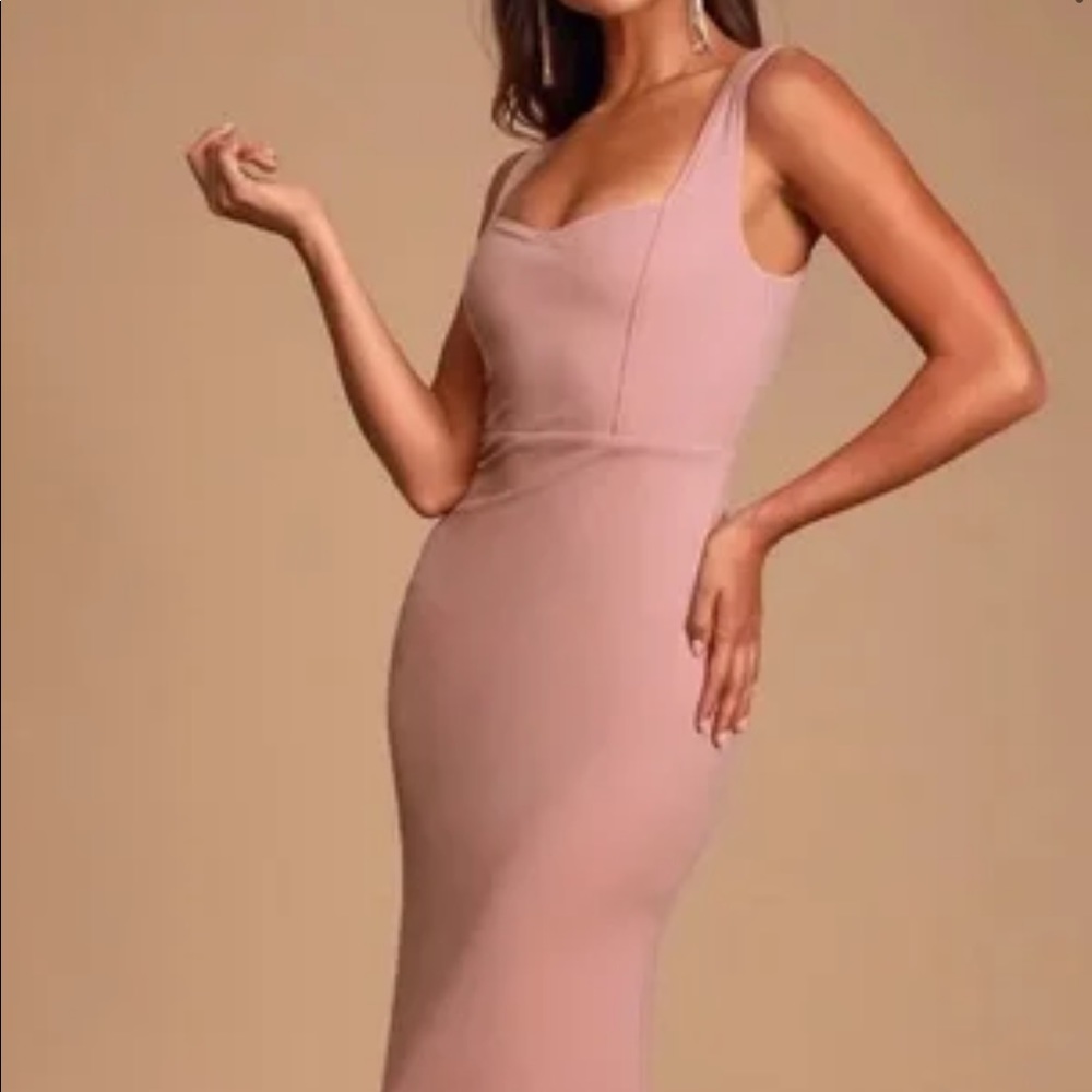 Lulu’s Sweetest Thing Maxi Dress Mauve Pink Dress NWT